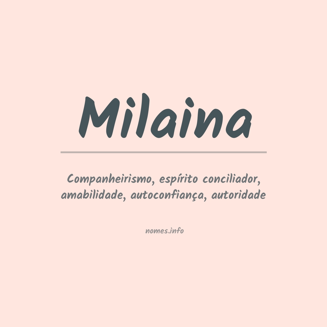 Significado do nome Milaina