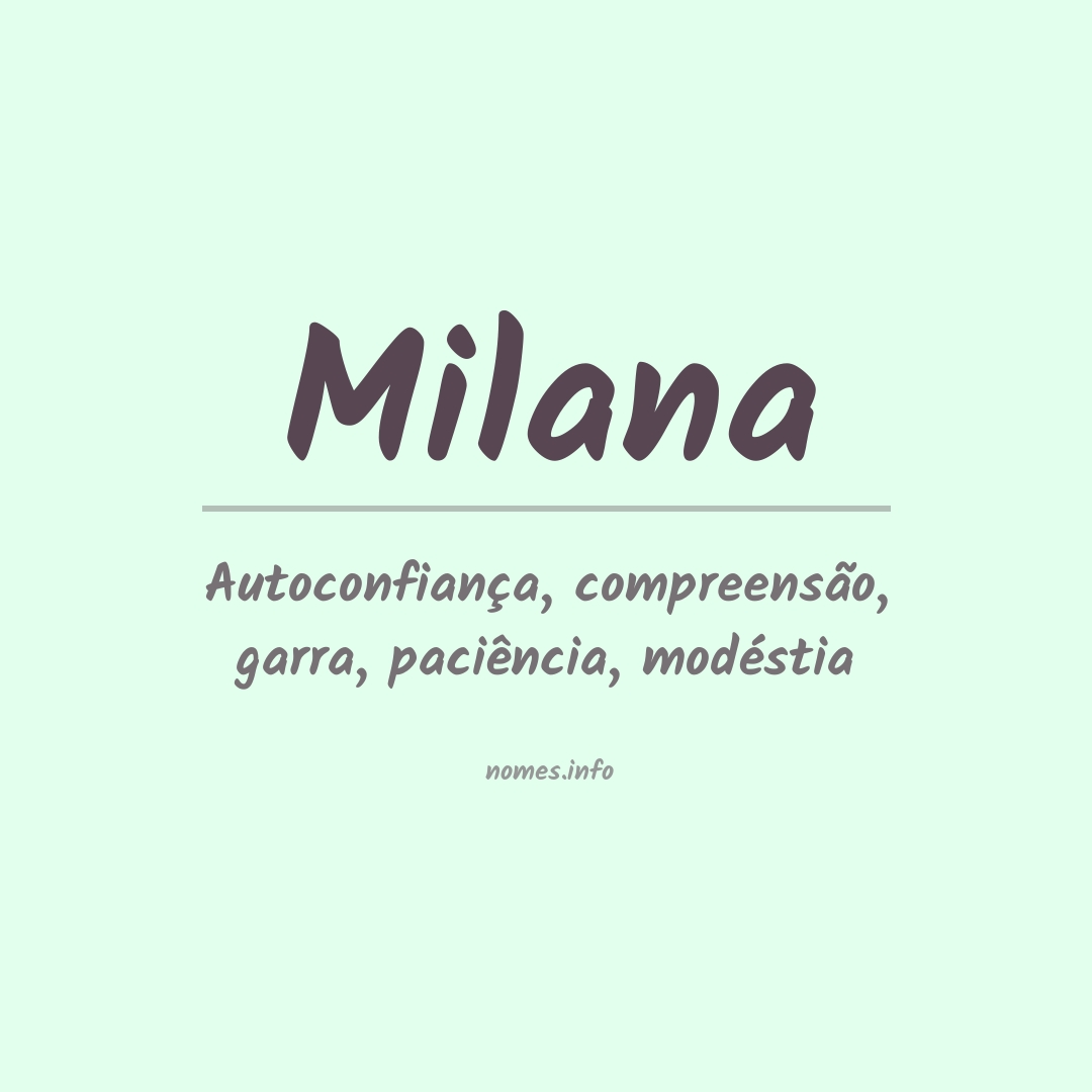 Significado do nome Milana