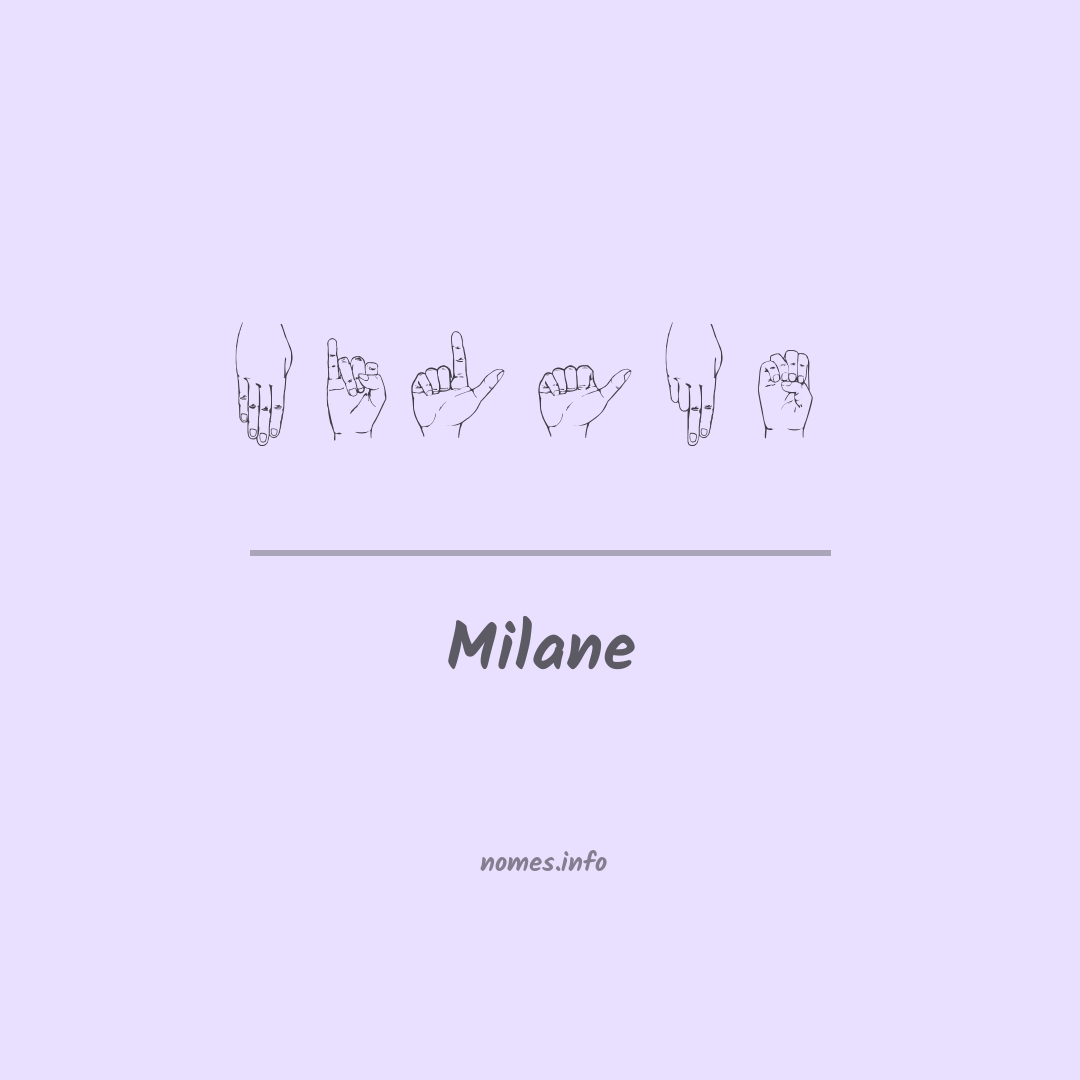 Milane em Libras Milane em Libras