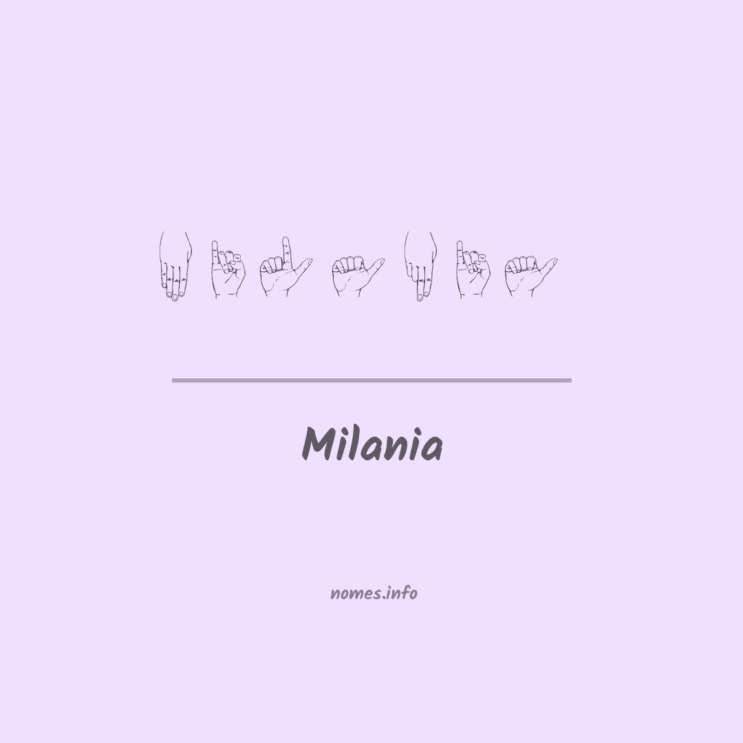 Milania em Libras