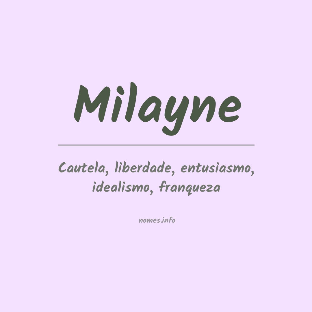 Significado do nome Milayne