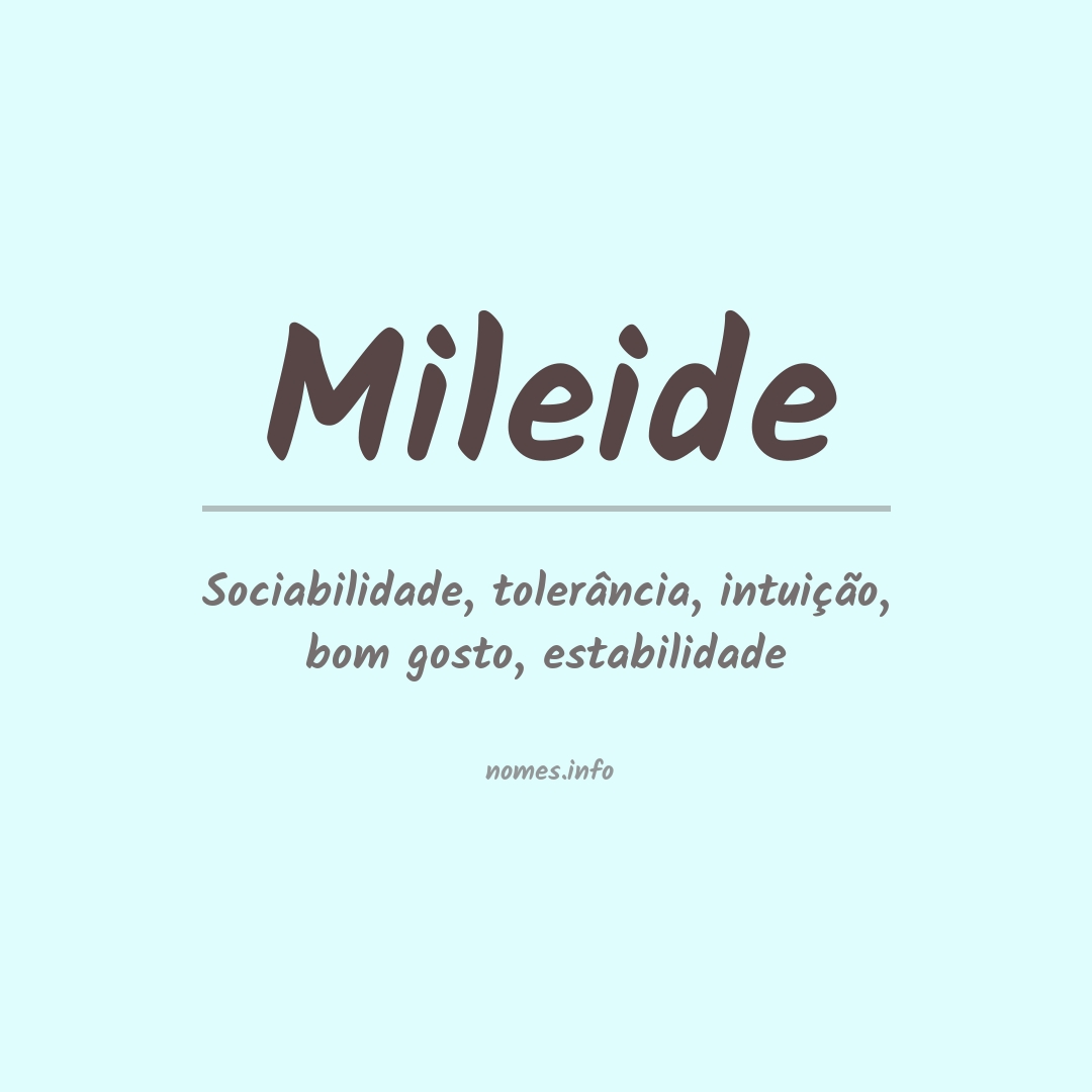 Significado do nome Mileide