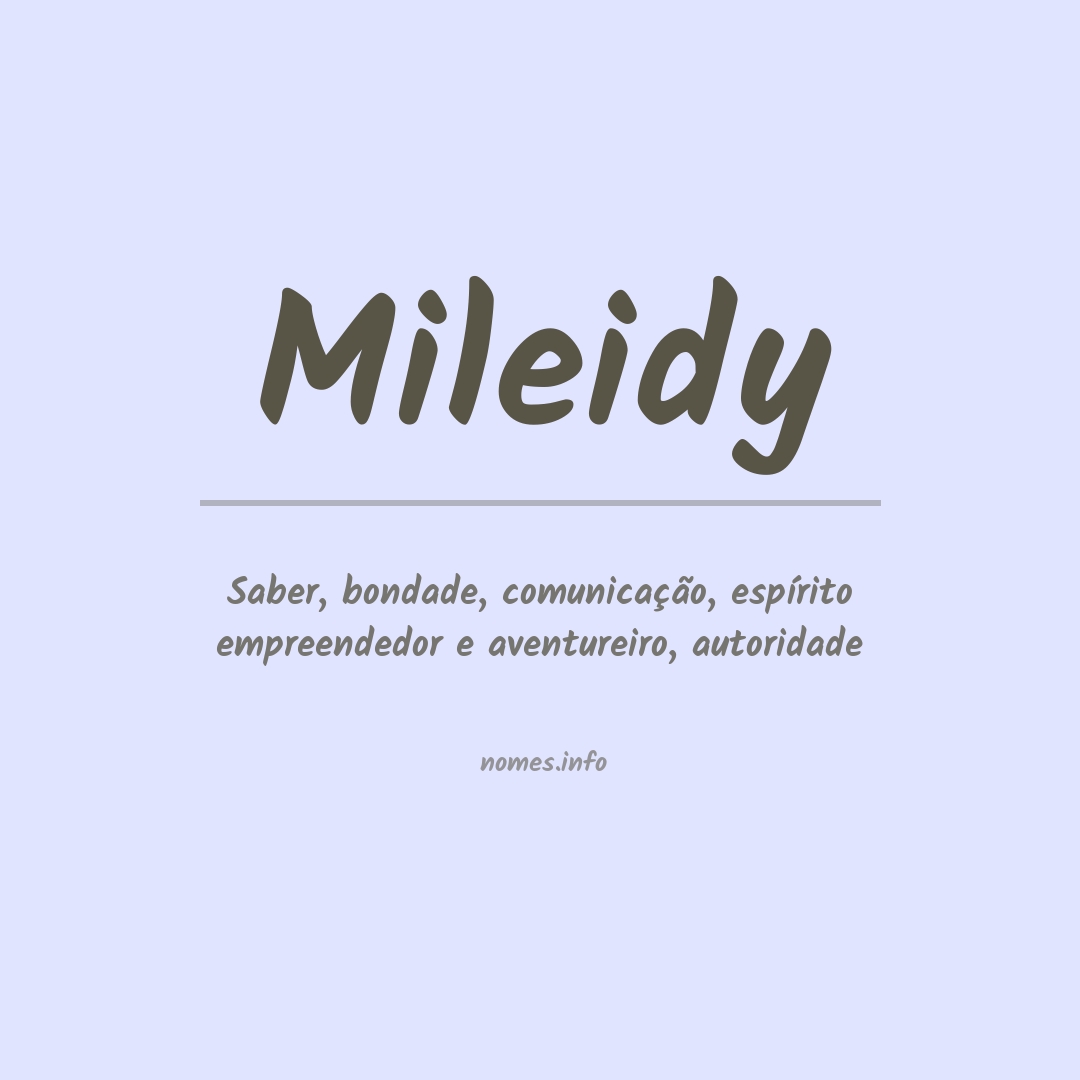 Significado do nome Mileidy