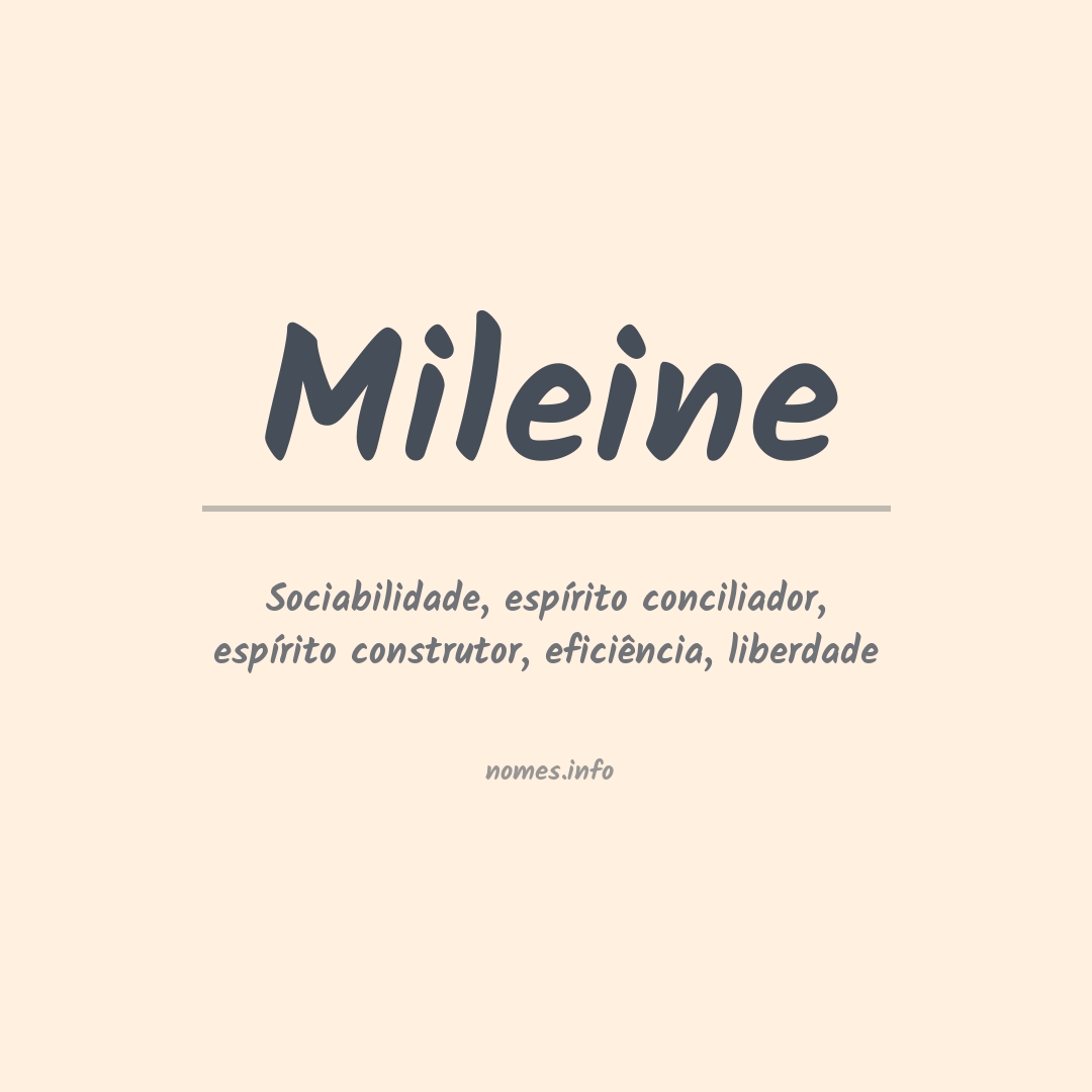 Significado do nome Mileine