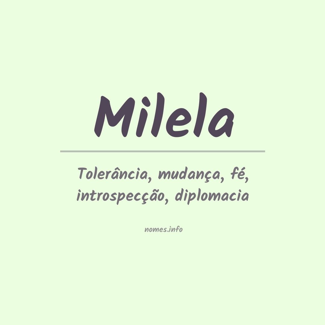 Significado do nome Milela