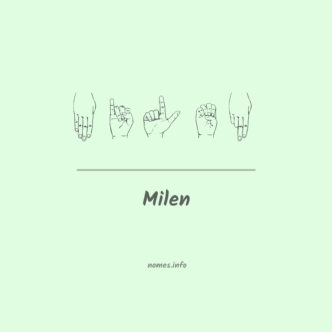 Milen em Libras