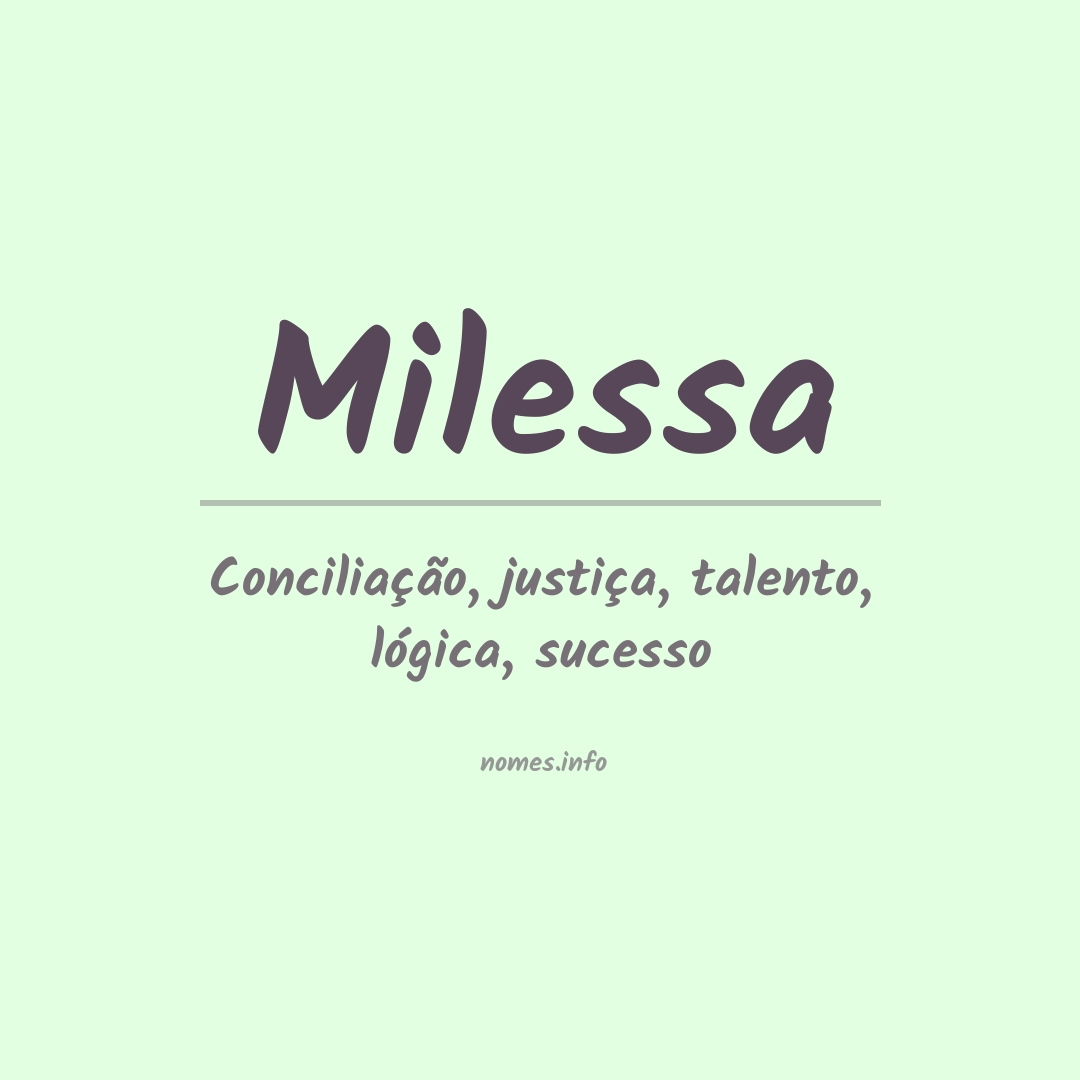 Significado do nome Milessa