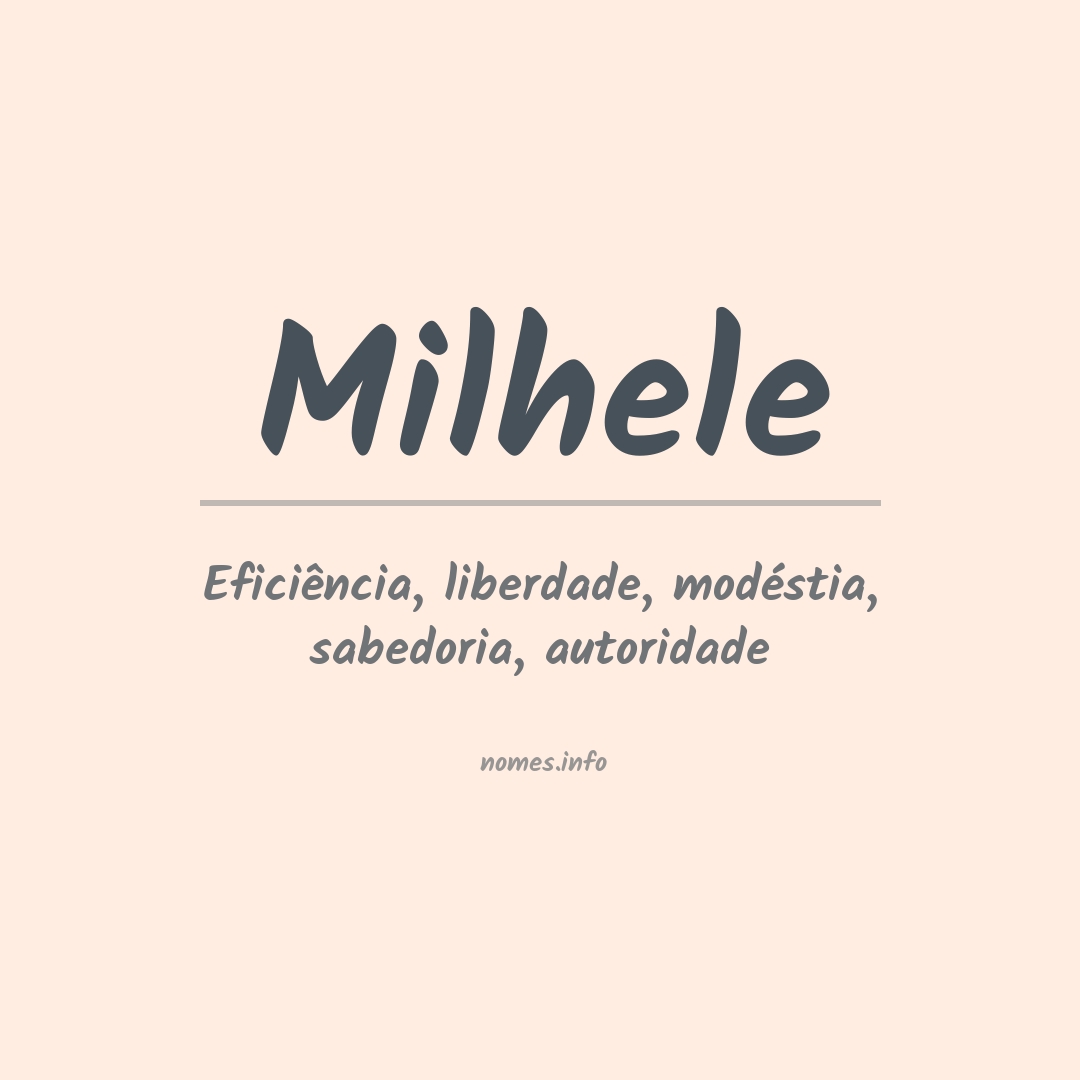 Significado do nome Milhele