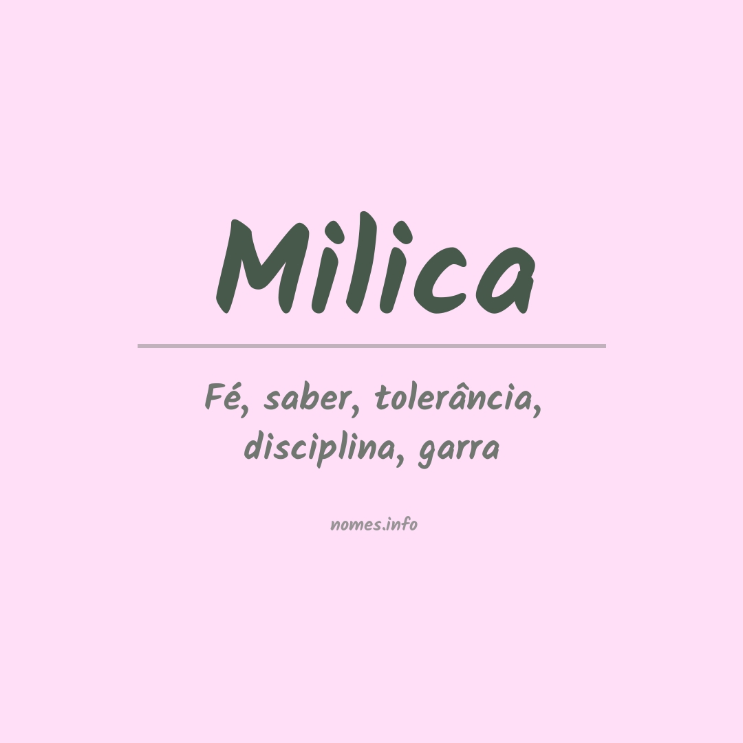 Significado do nome Milica