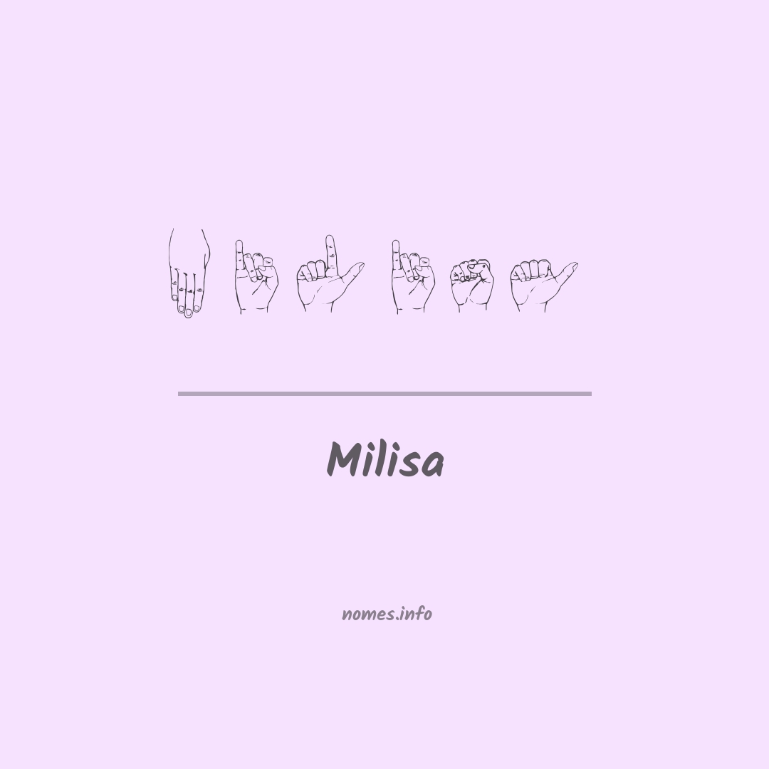 Milisa em Libras