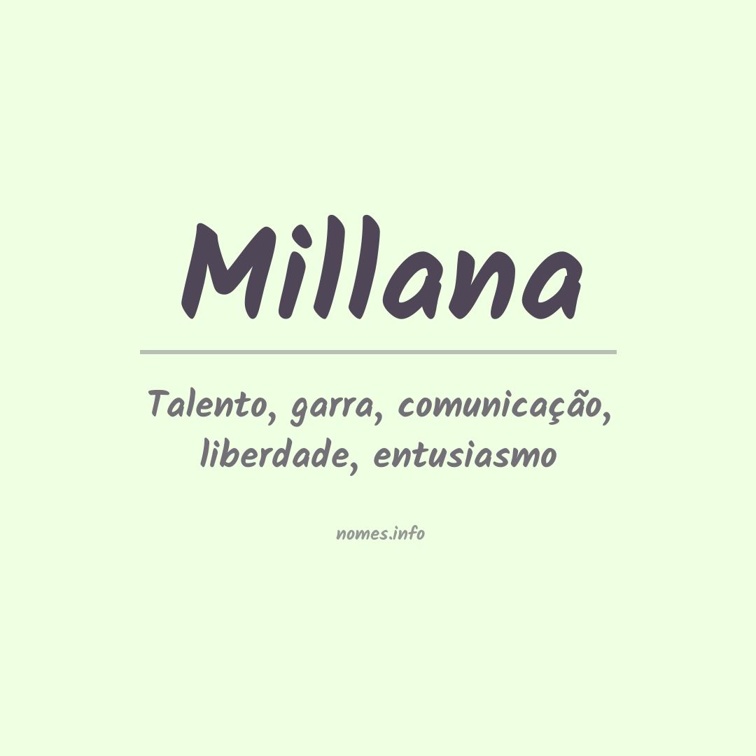 Significado do nome Millana