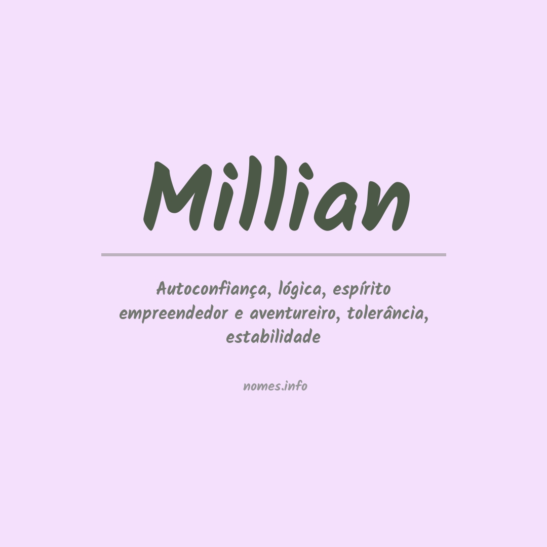 Significado do nome Millian