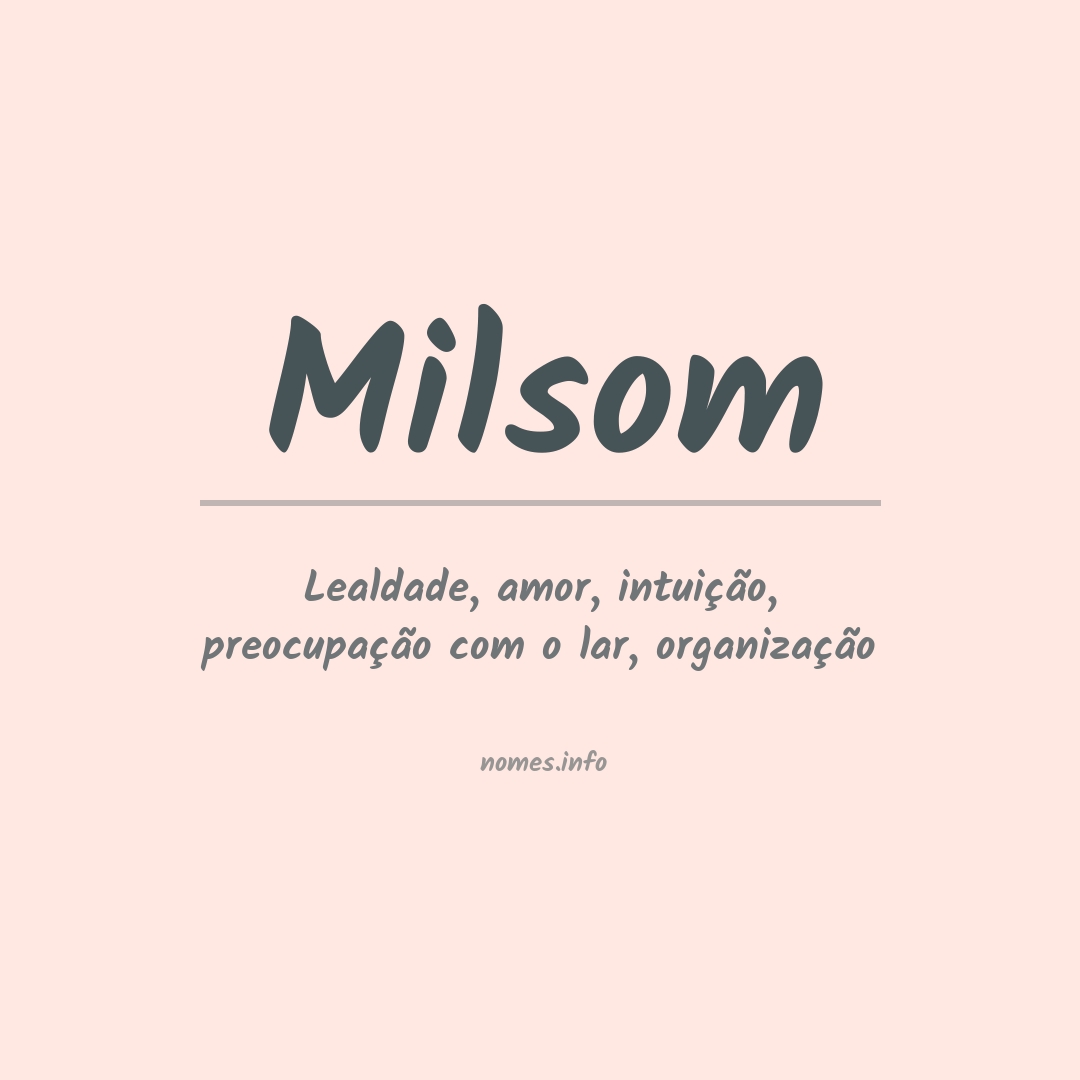 Significado do nome Milsom