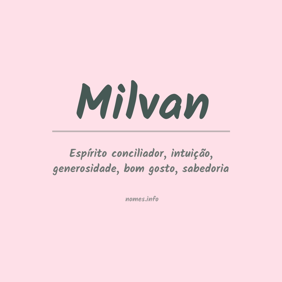 Significado do nome Milvan Significado do nome Milvan