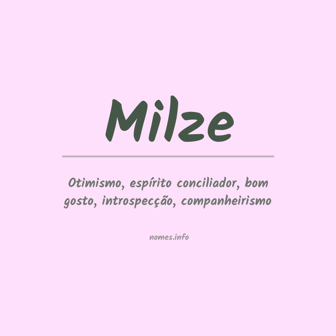 Significado do nome Milze