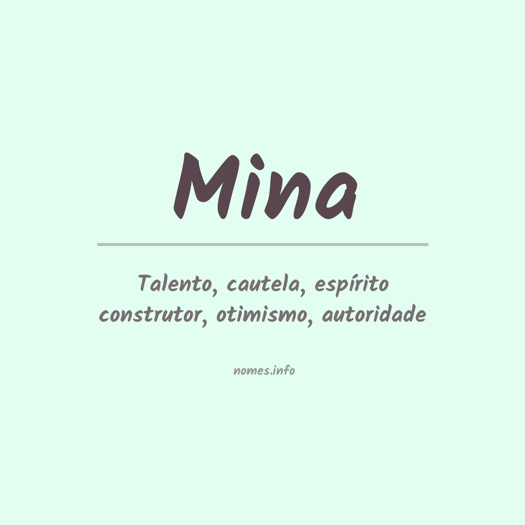 Significado do nome Mina