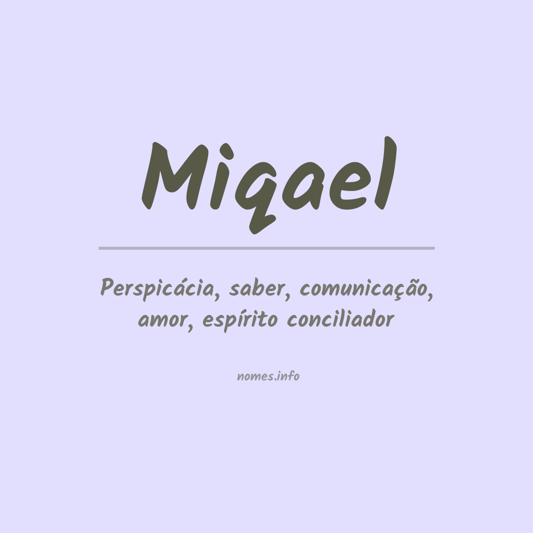 Significado do nome Miqael