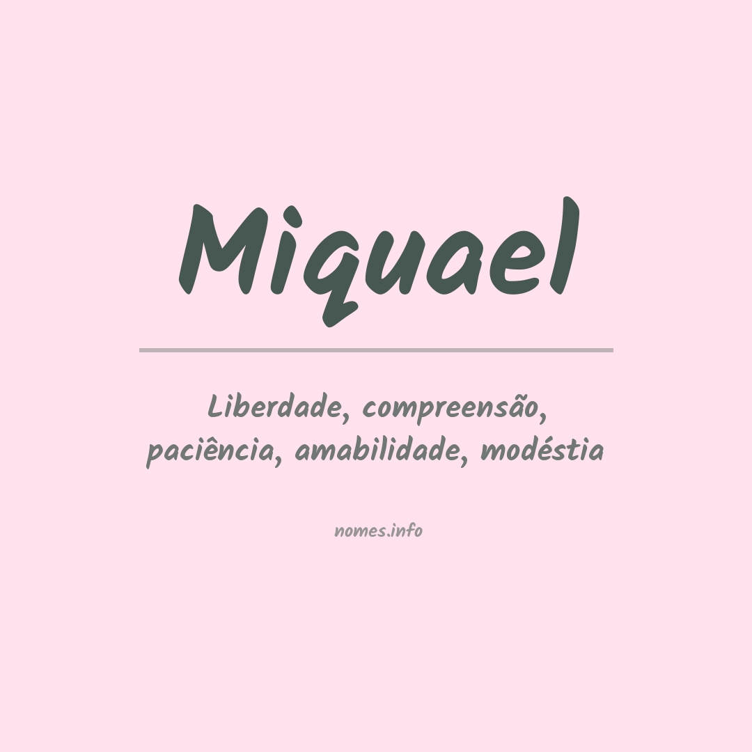 Significado do nome Miquael