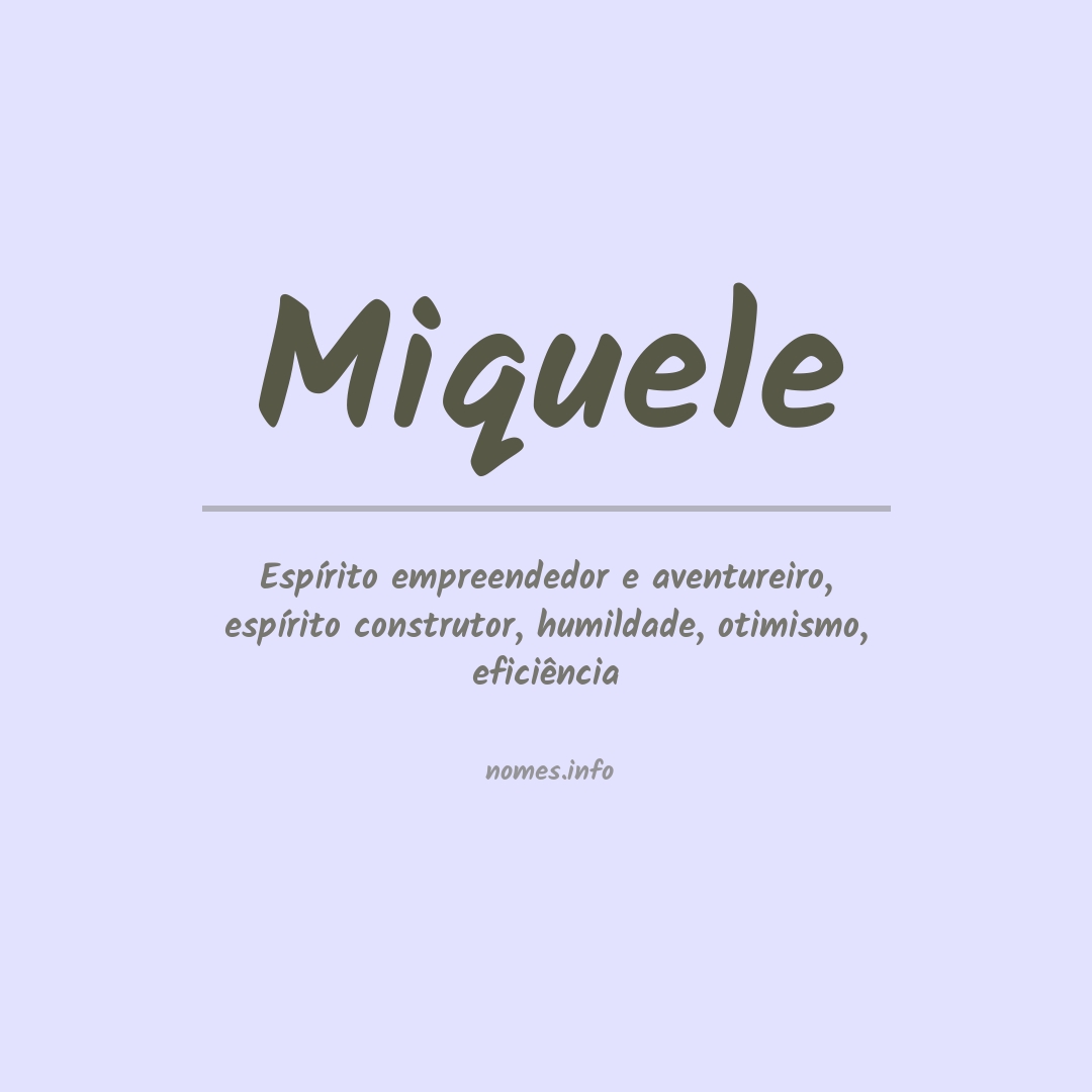 Significado do nome Miquele