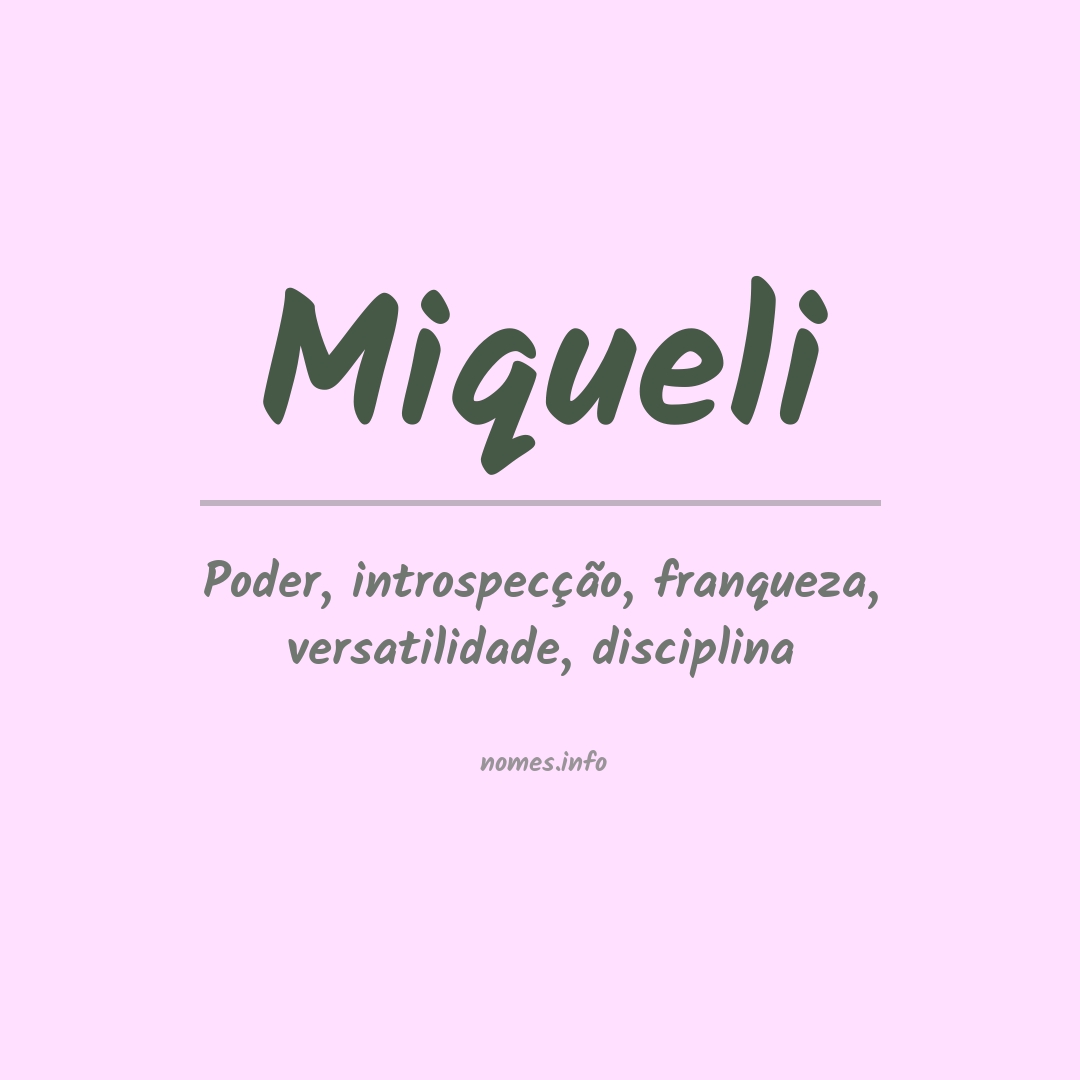 Significado do nome Miqueli