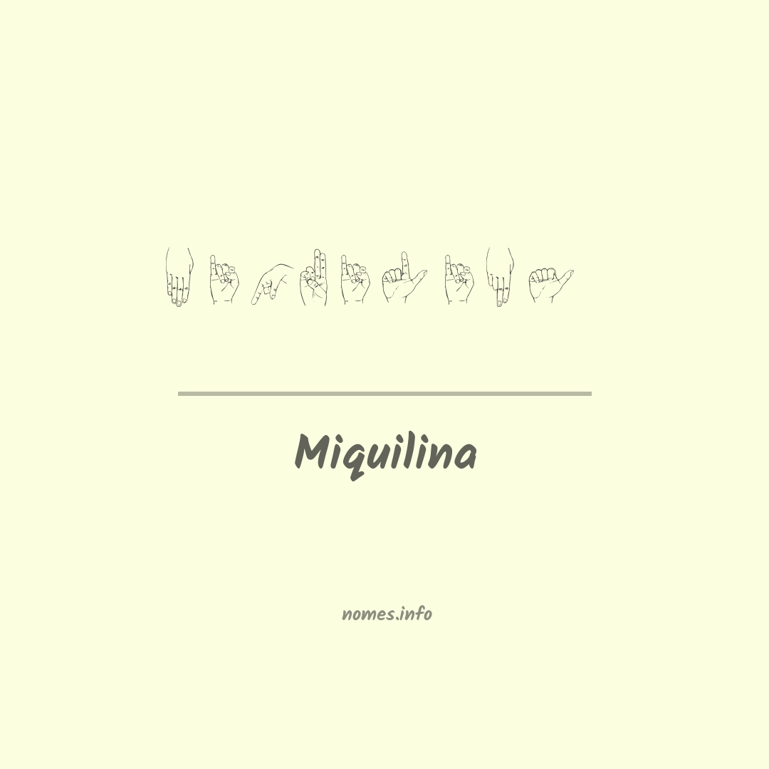 Miquilina em Libras