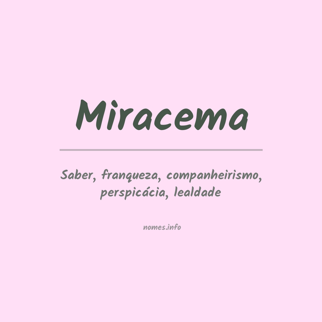 Significado do nome Miracema