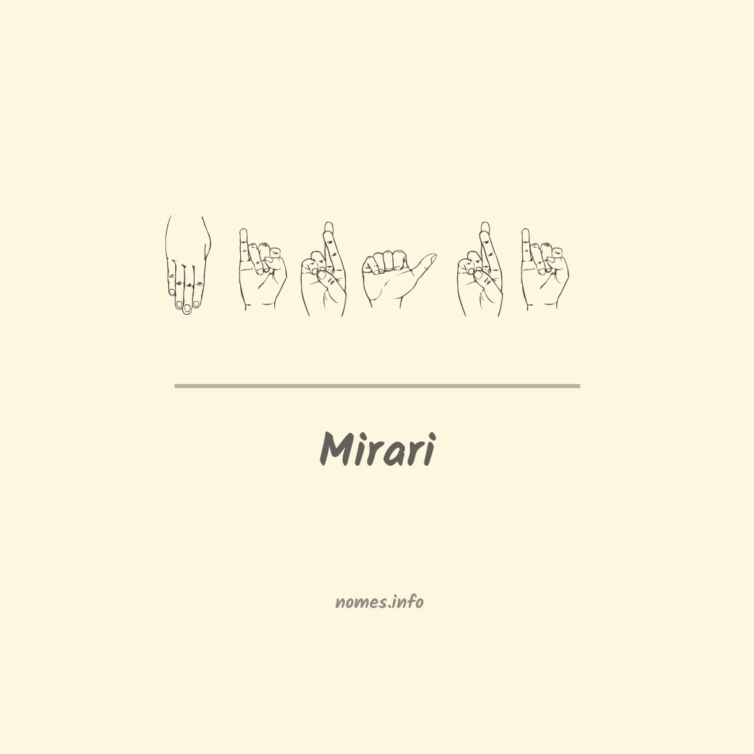Mirari em Libras Mirari em Libras