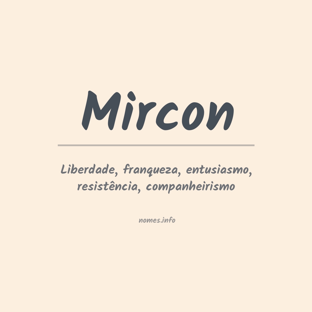 Significado do nome Mircon