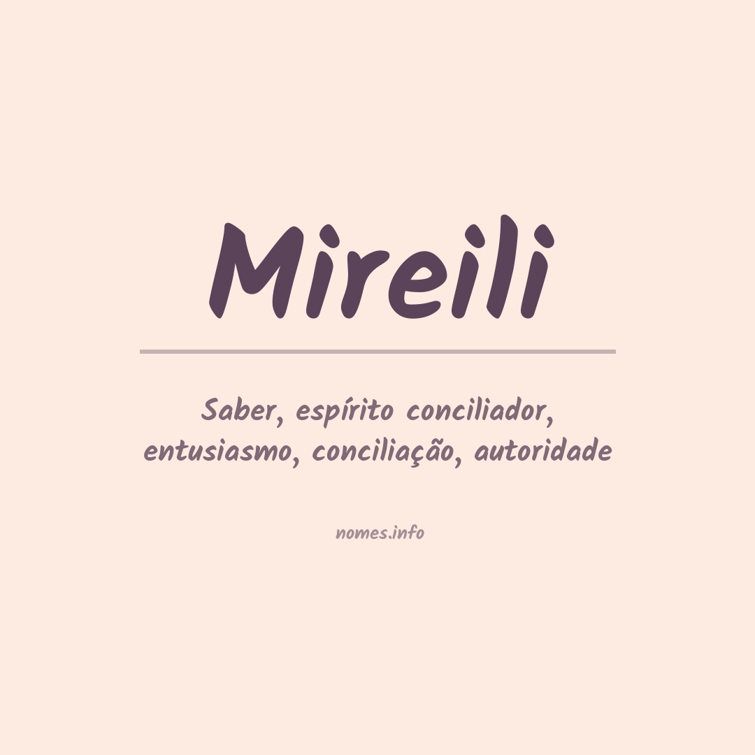 Significado do nome Mireili