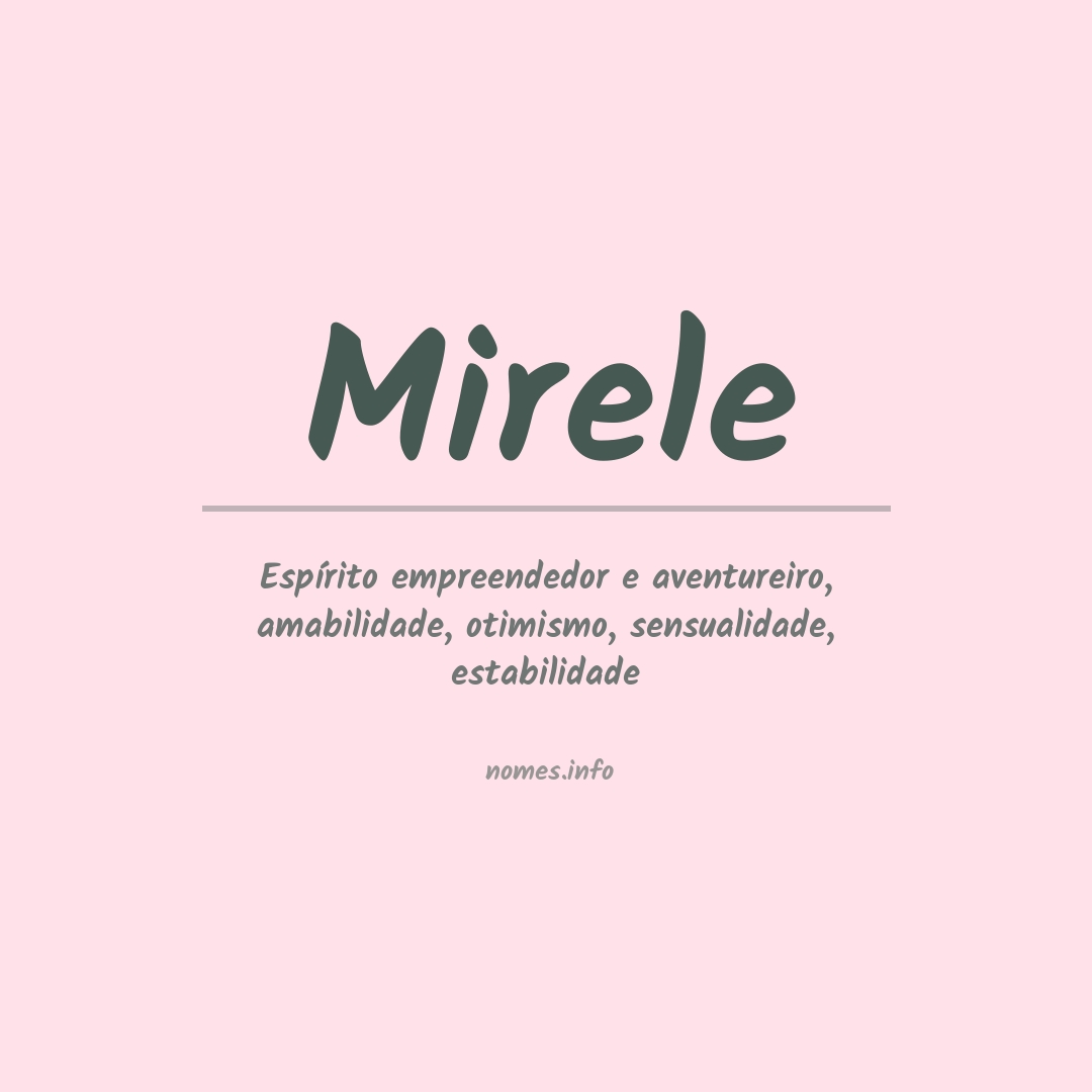 Significado do nome Mirele