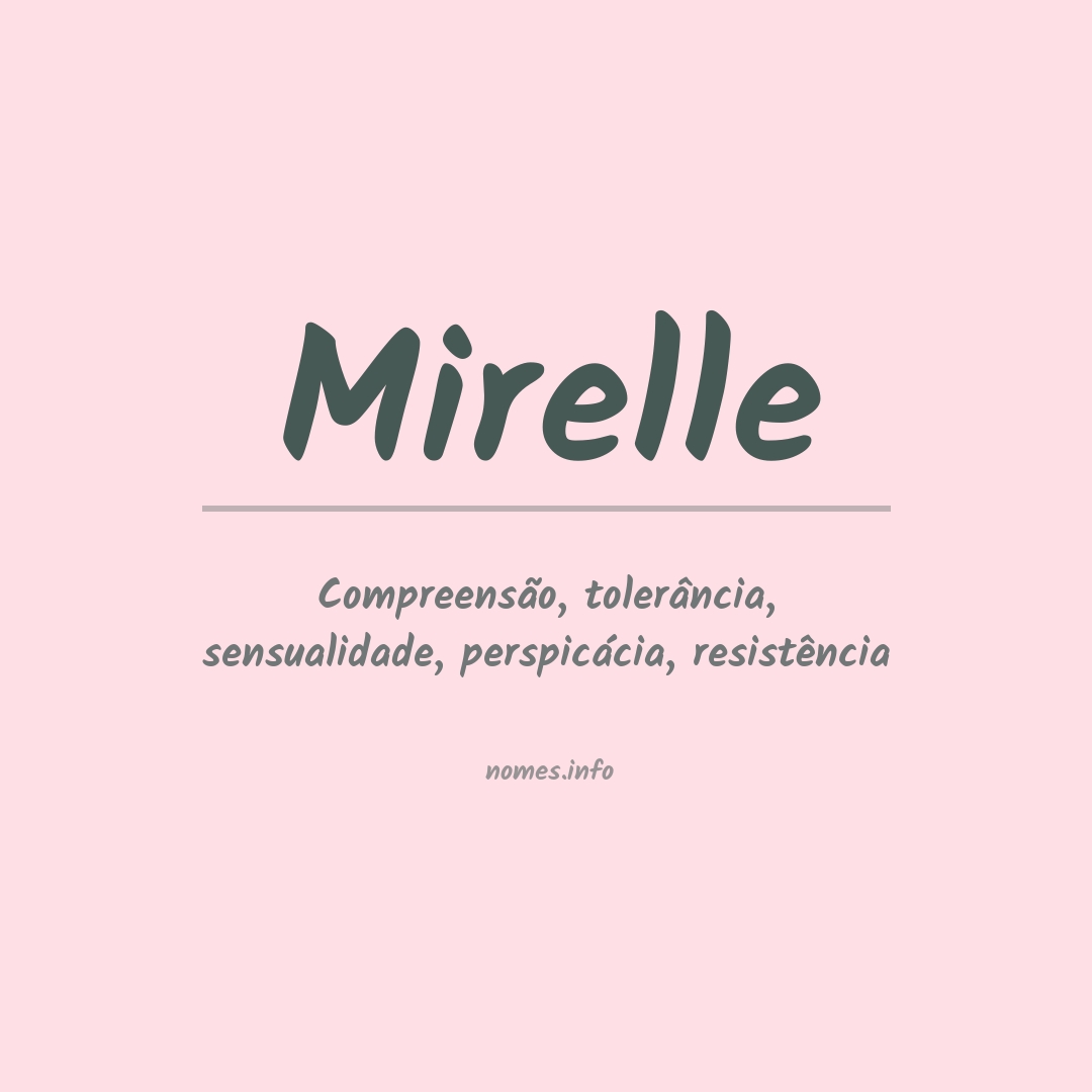 Significado do nome Mirelle