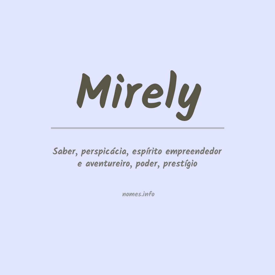 Significado do nome Mirely