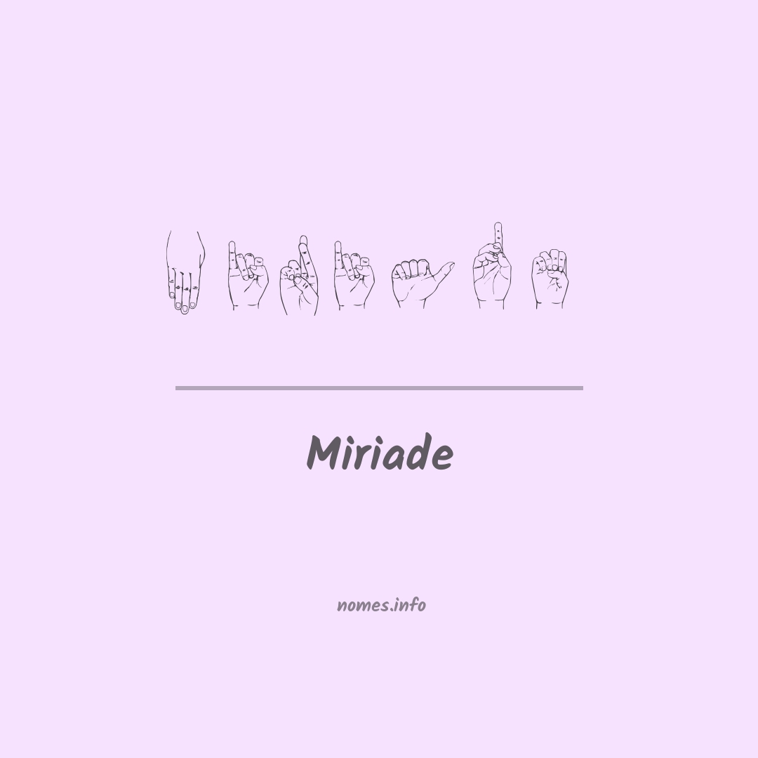 Miriade em Libras