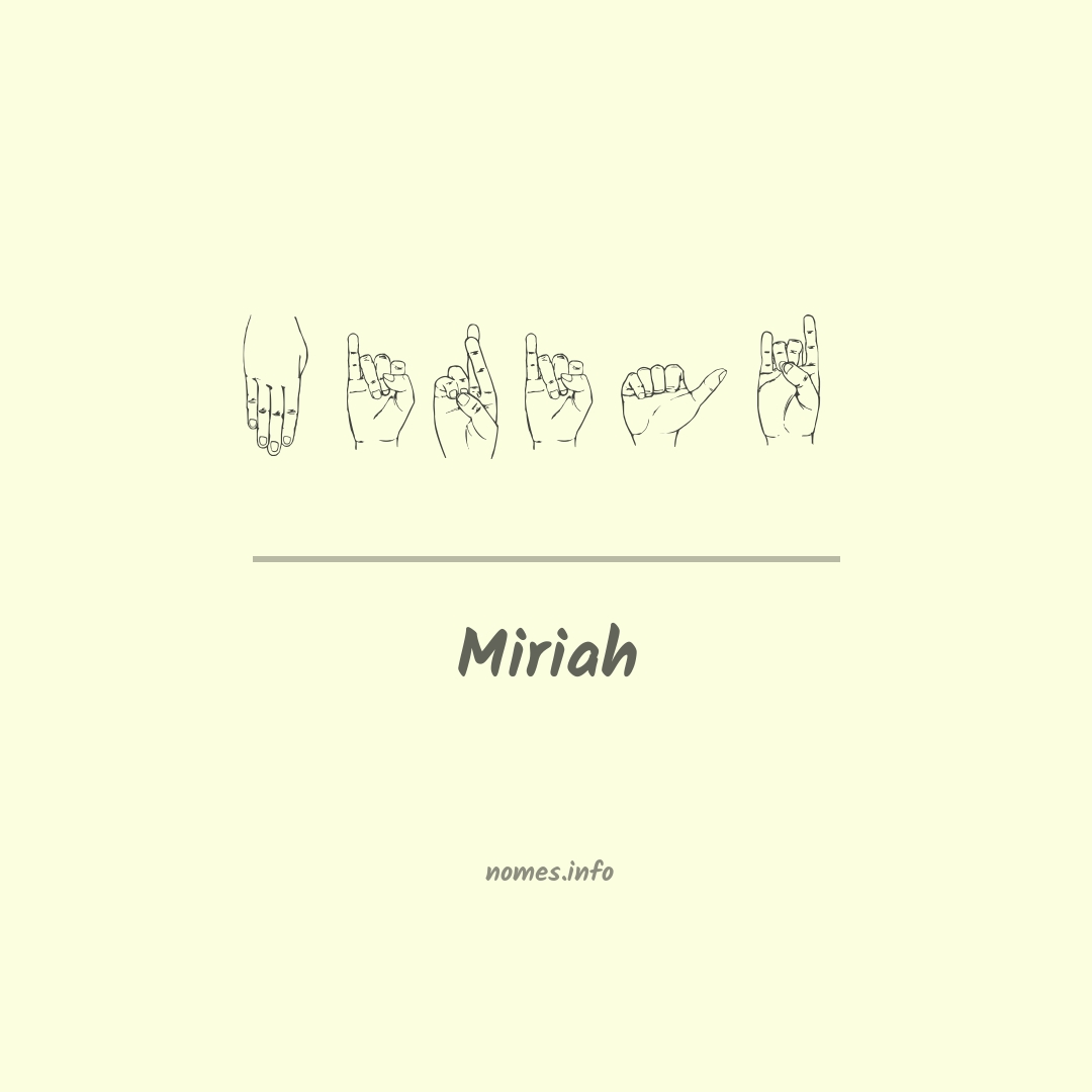 Miriah em Libras