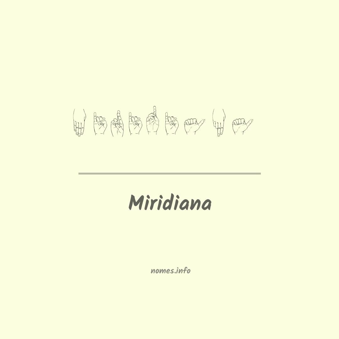 Miridiana em Libras