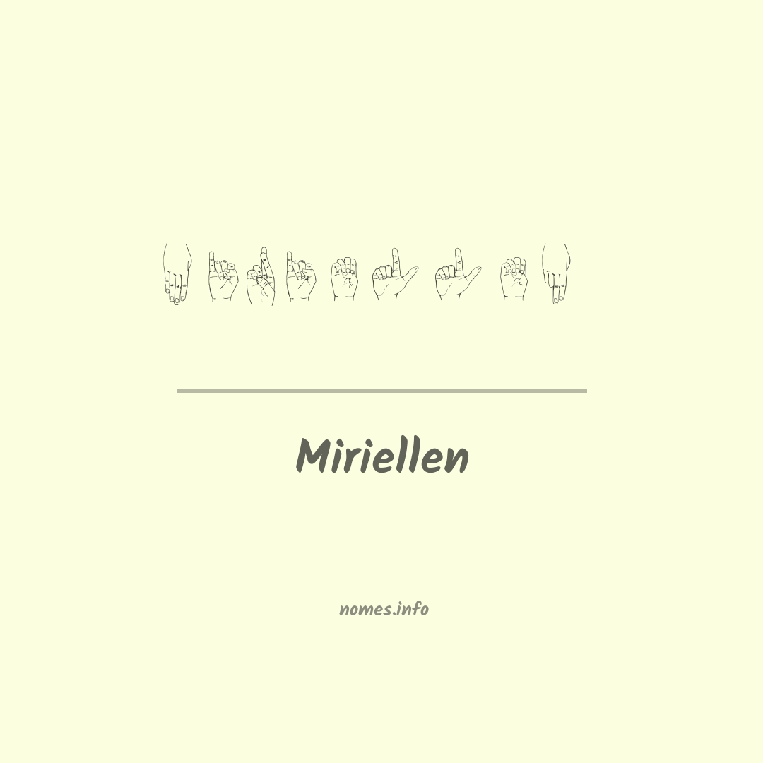 Miriellen em Libras