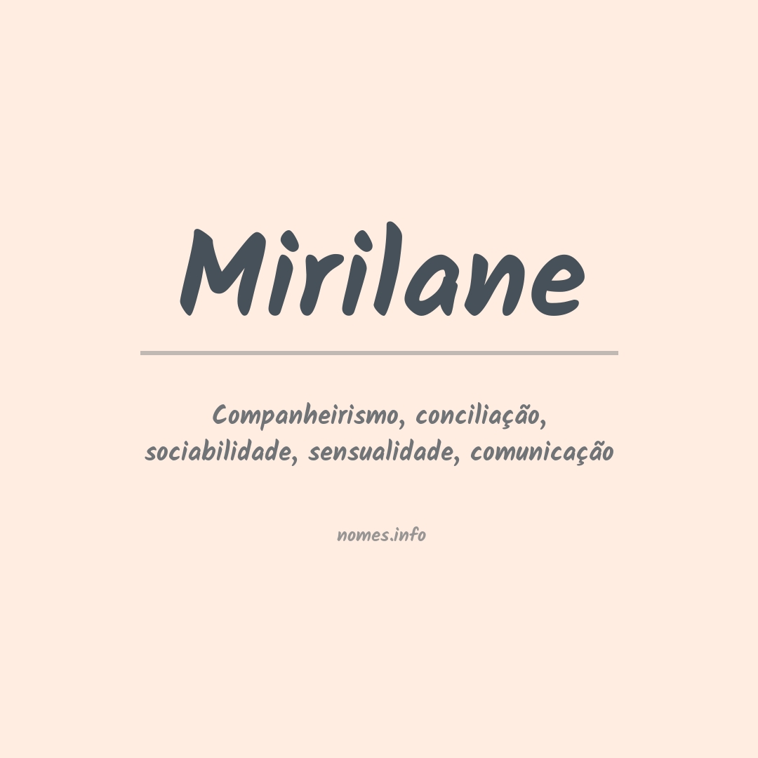 Significado do nome Mirilane