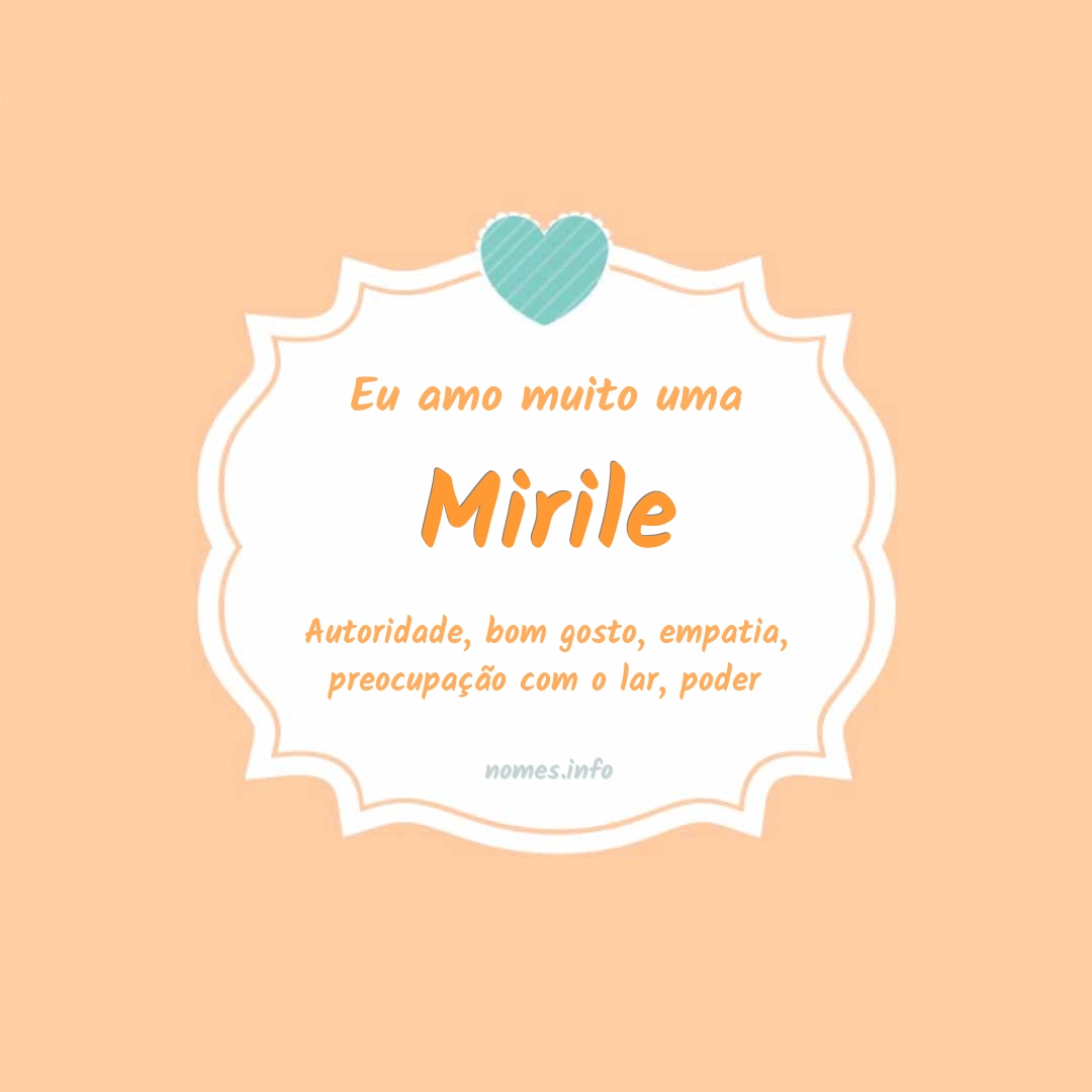 Eu amo muito Mirile