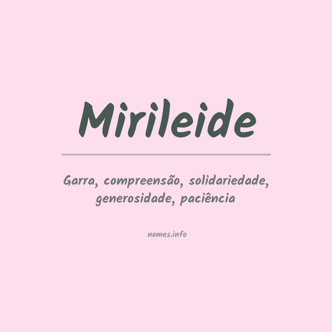 Significado do nome Mirileide