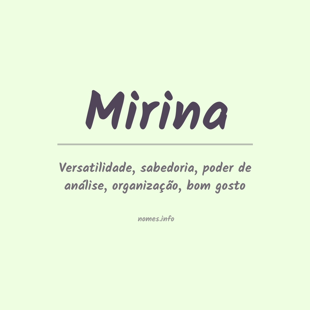 Significado do nome Mirina