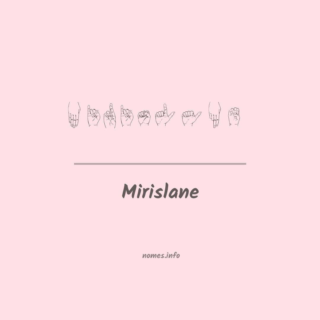 Mirislane em Libras