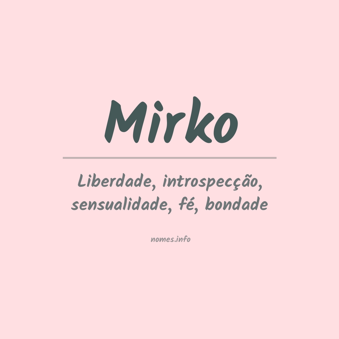 Significado do nome Mirko