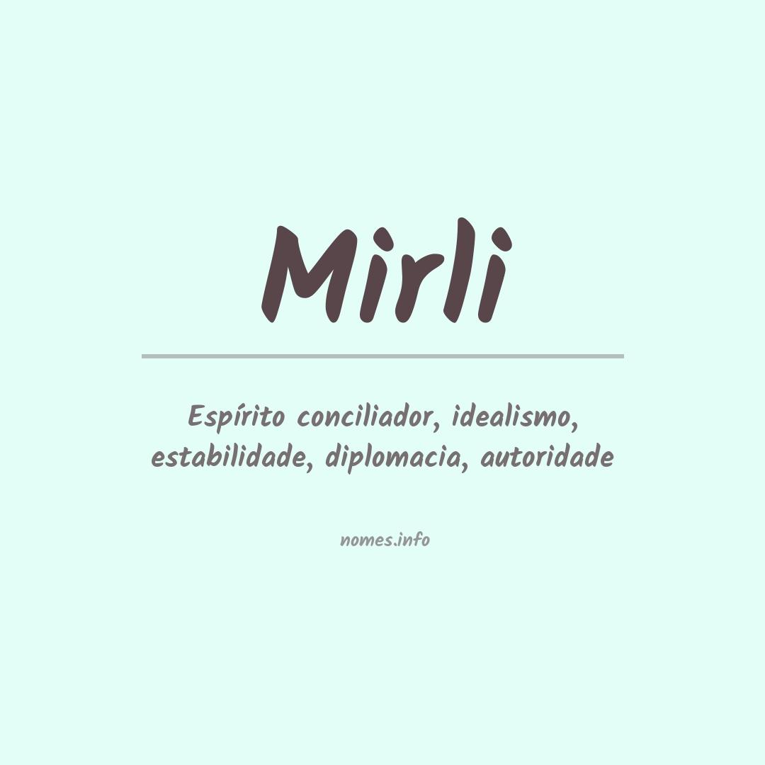 Significado do nome Mirli