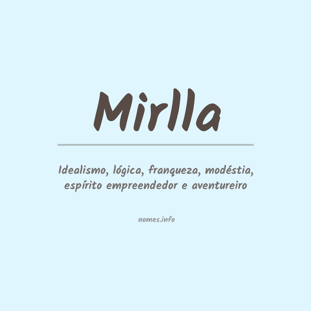 Significado do nome Mirlla