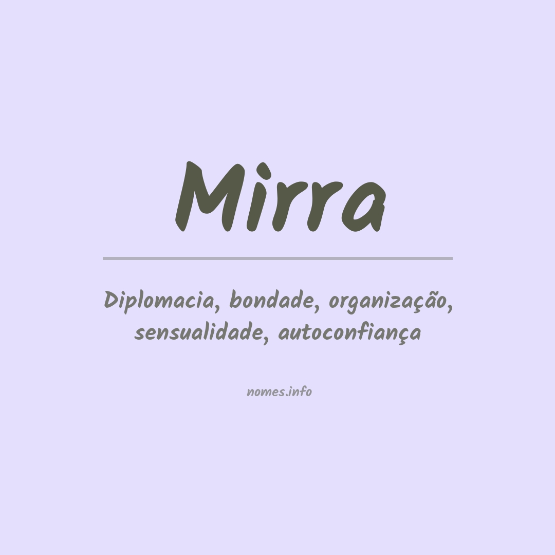 Significado do nome Mirra