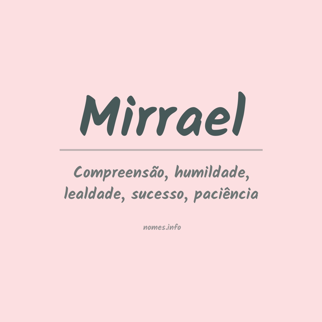 Significado do nome Mirrael