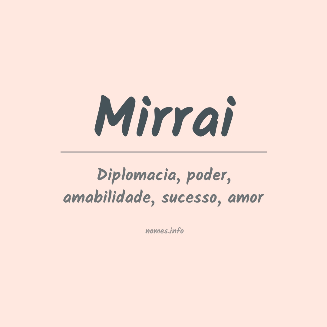 Significado do nome Mirrai