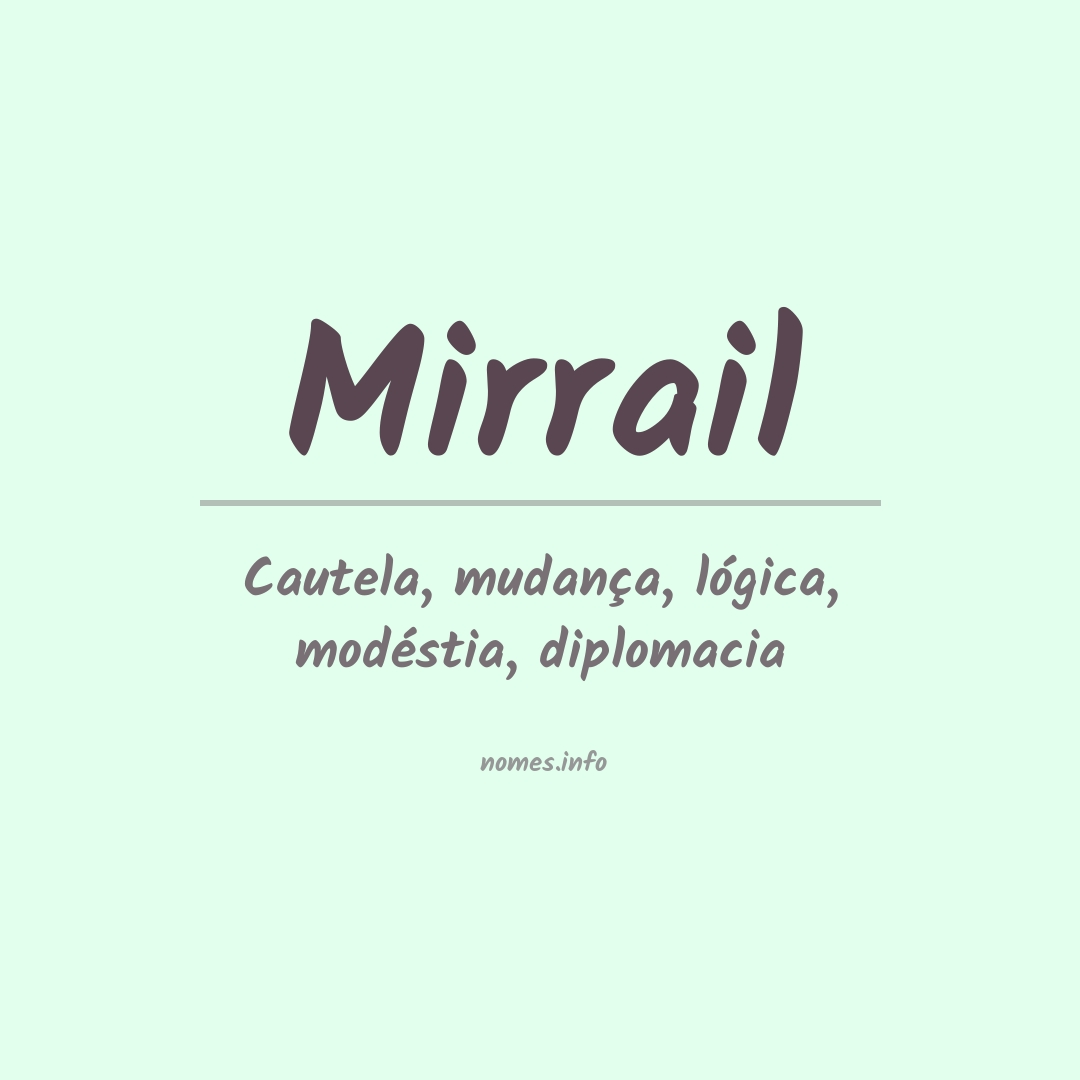 Significado do nome Mirrail