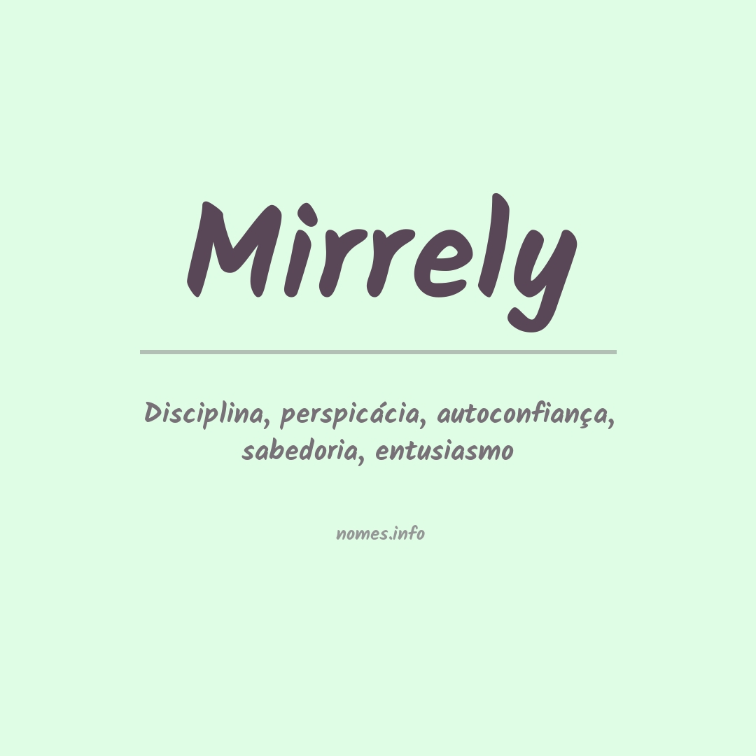 Significado do nome Mirrely
