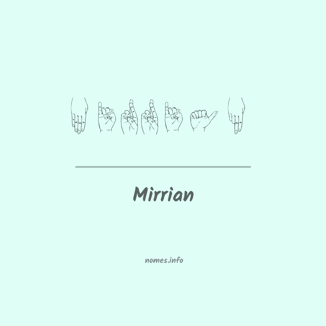 Mirrian em Libras